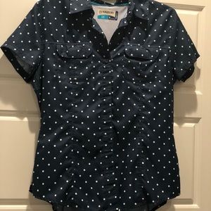 Women’s Magellan Navy Polka Dot Shirt